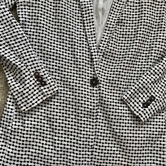 A/X ARMANI EXCHANGE Black + White Blazer - Picture 3 of 4